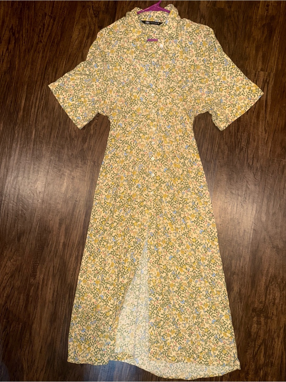 Zara Yellow Floral Maxi Dress